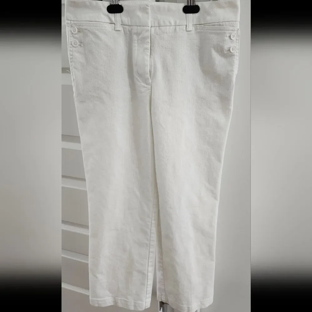 White Straight-Leg Pants